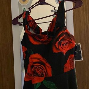Red and black rose dress!
